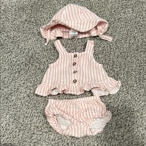 Carter’s Pink Striped Kids Outfit Set